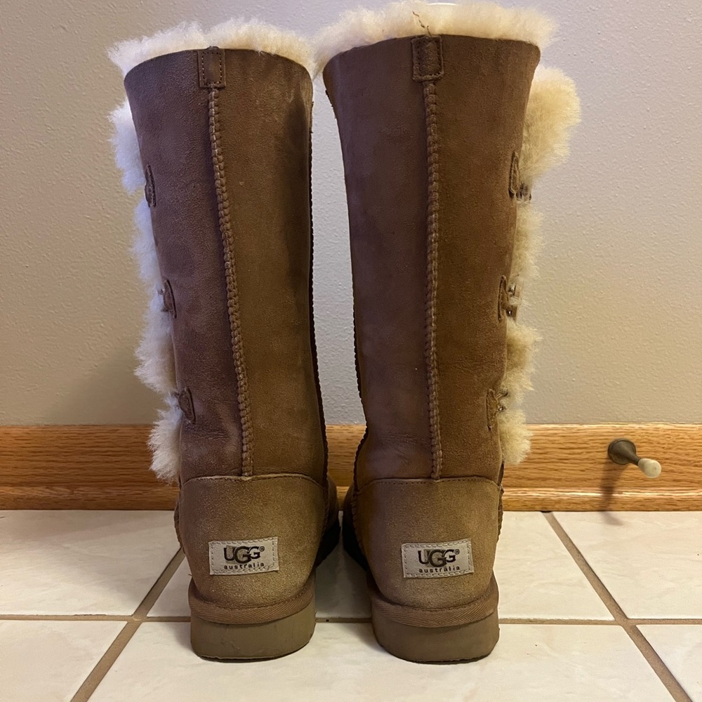 UGG® Bailey Suede Button Triplet II Water-Repellent Cold Weather Tall Boots - Picture 11 of 16